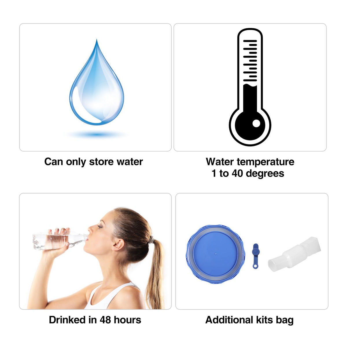 4 Gallon Portable Water Container with Spigot F288