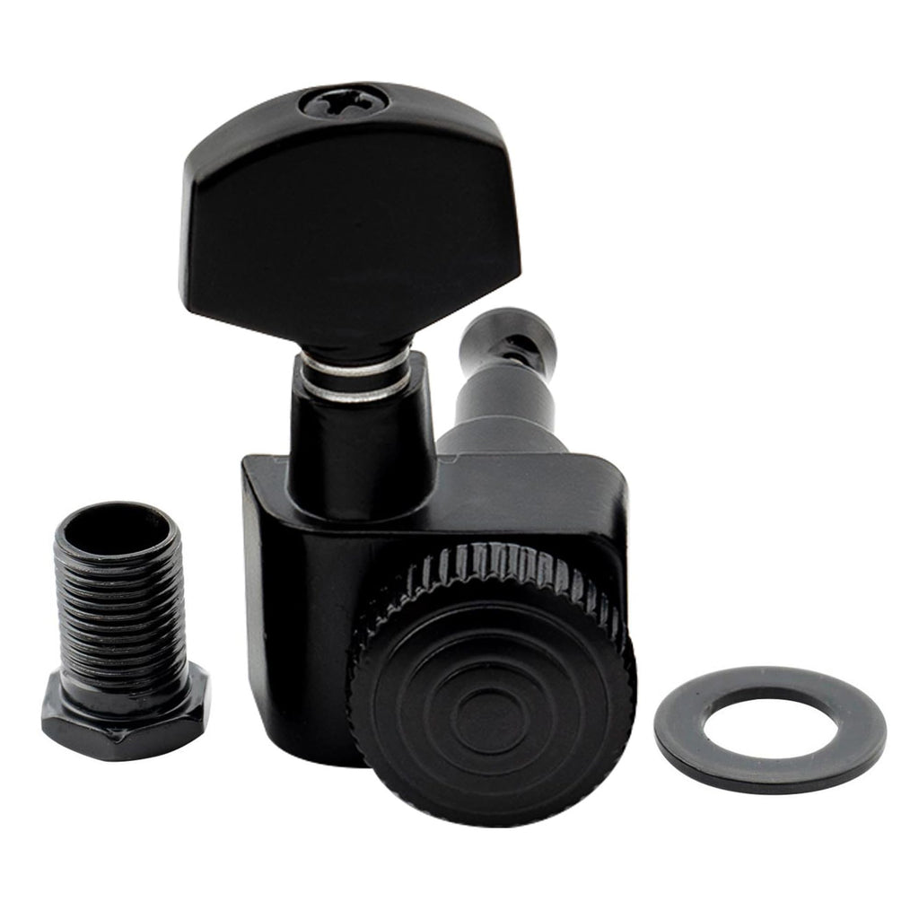 Black 6 Inline Locking Guitar Tuners Set J290