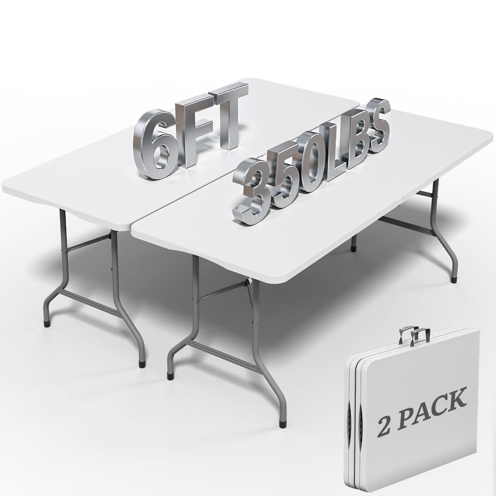 2-Pack 6ft Folding Table L15549