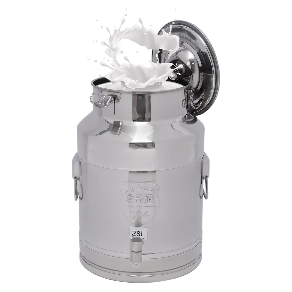 7.4 Gal Stainless Steel Milk Can with Faucet X24525
