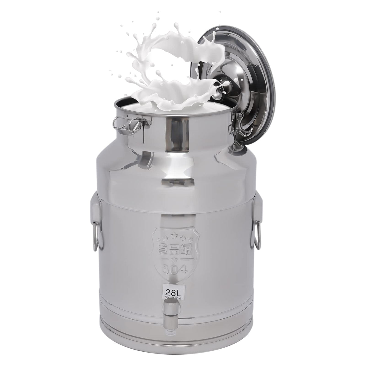 7.4 Gal Stainless Steel Milk Can with Faucet X24525