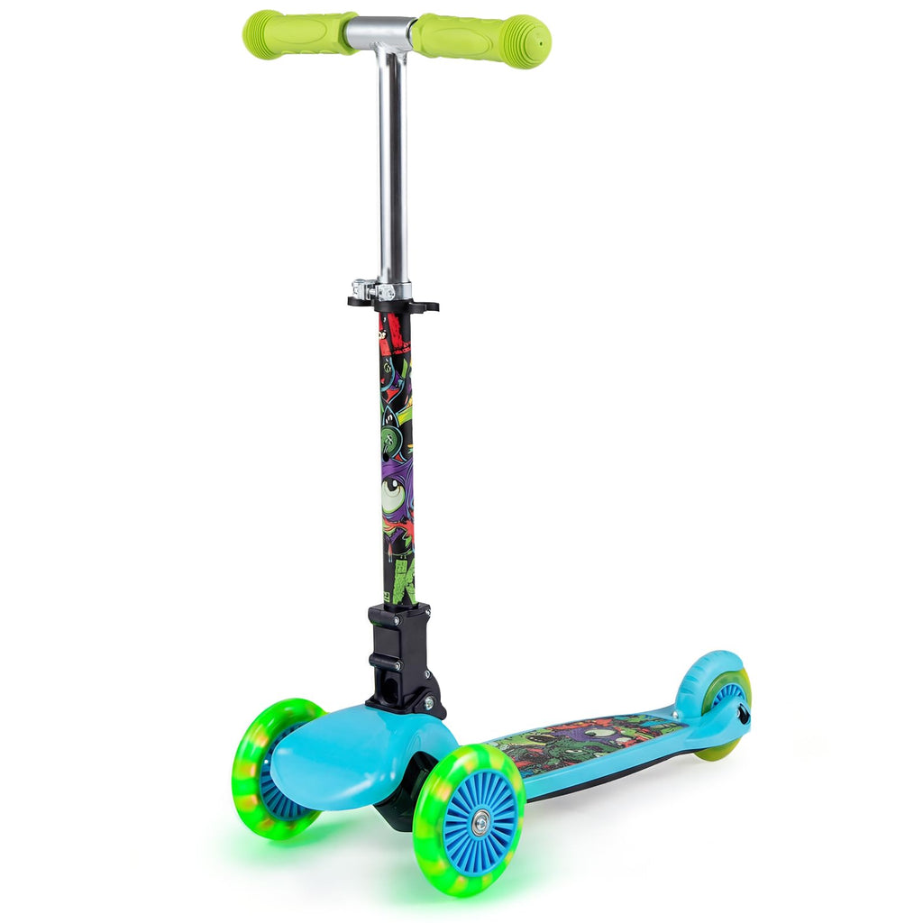 Kids 3-Wheel Kick Scooter with LED Front Wheels J5666