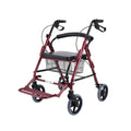 4 Wheeled Folding Rollator Walker with Padded Seat and Backrest G77152