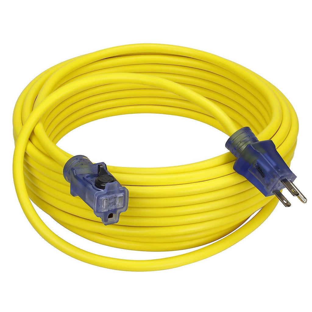 50ft Yellow Outdoor Extension Cord & Cord Storage Reel J78114
