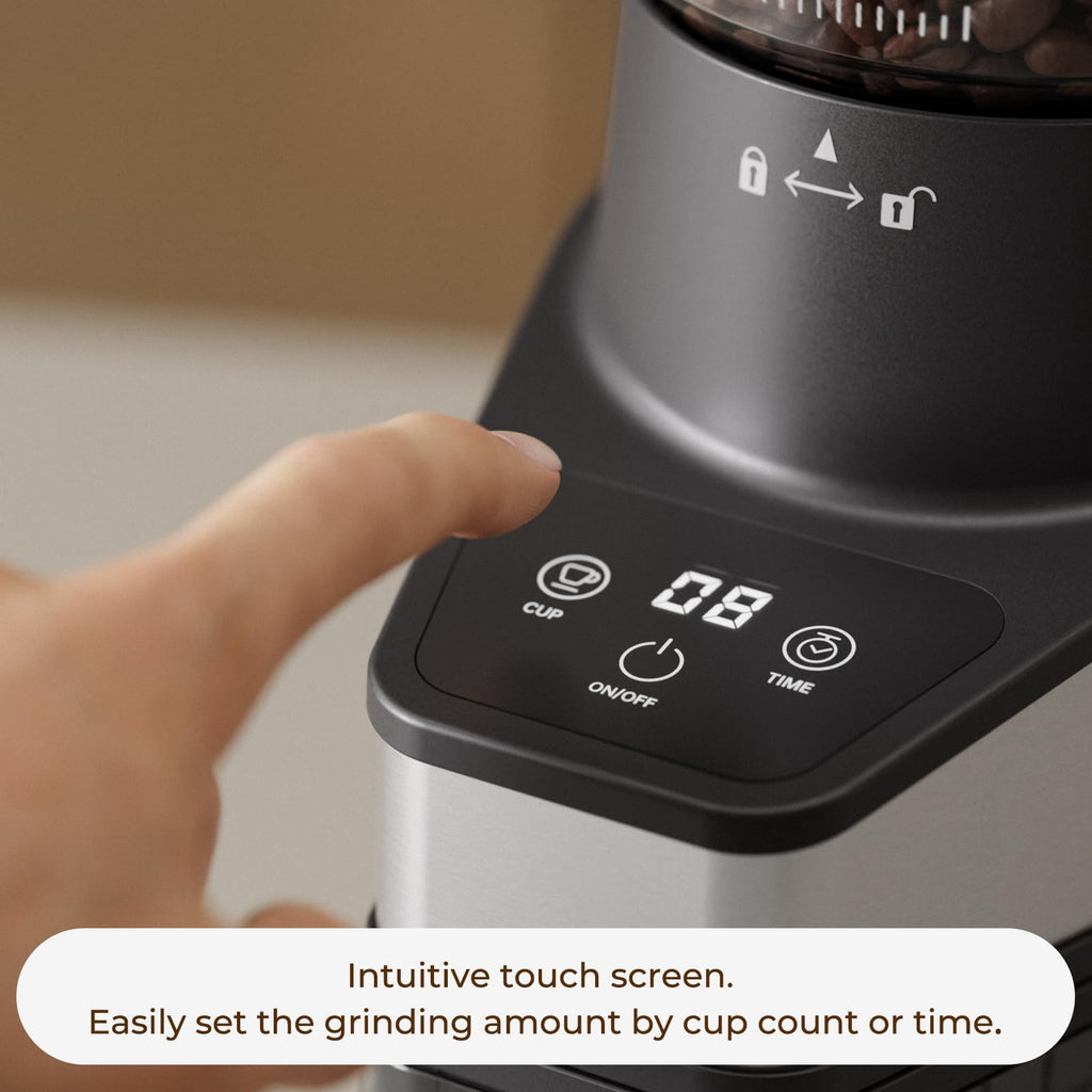 Conical Burr Coffee Grinder, 60 Settings, Black P438633