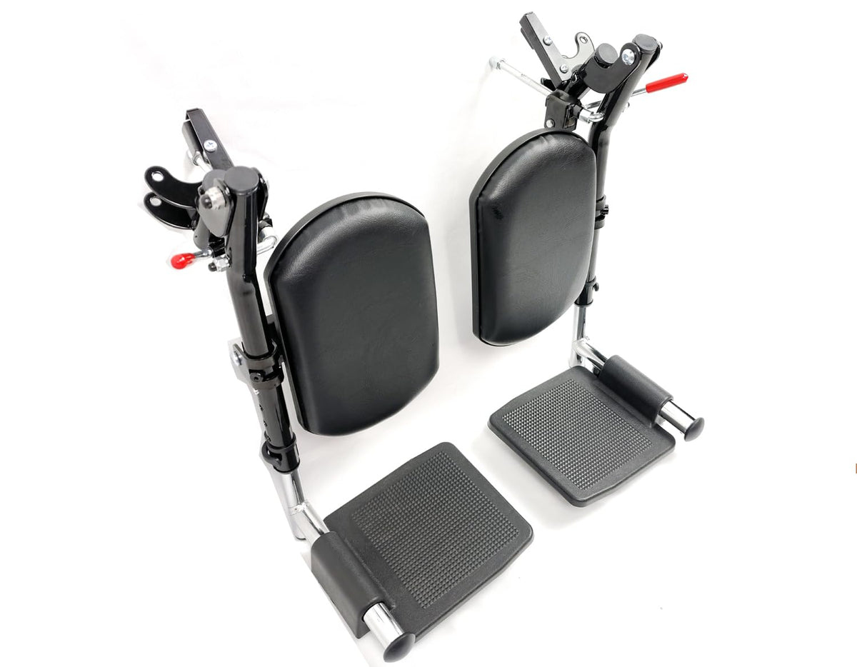 Wheelchair Elevating Leg Rests with Padded Calf Pad and Composite Footplates, 1 Pair Z699