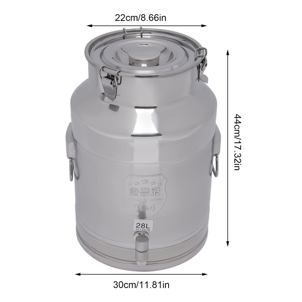 7.4 Gal Stainless Steel Milk Can with Faucet X24525