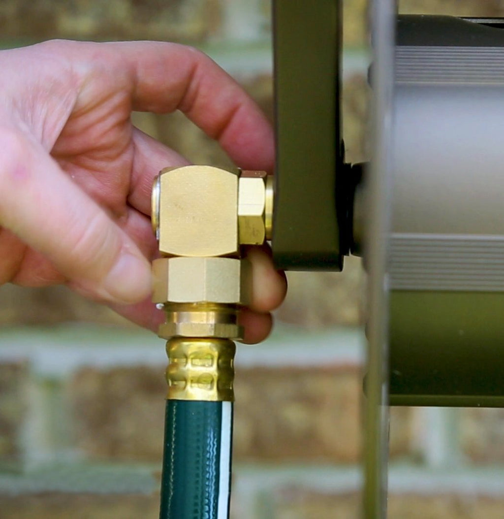 Bronze Cast Aluminum Garden Hose Reel D4977