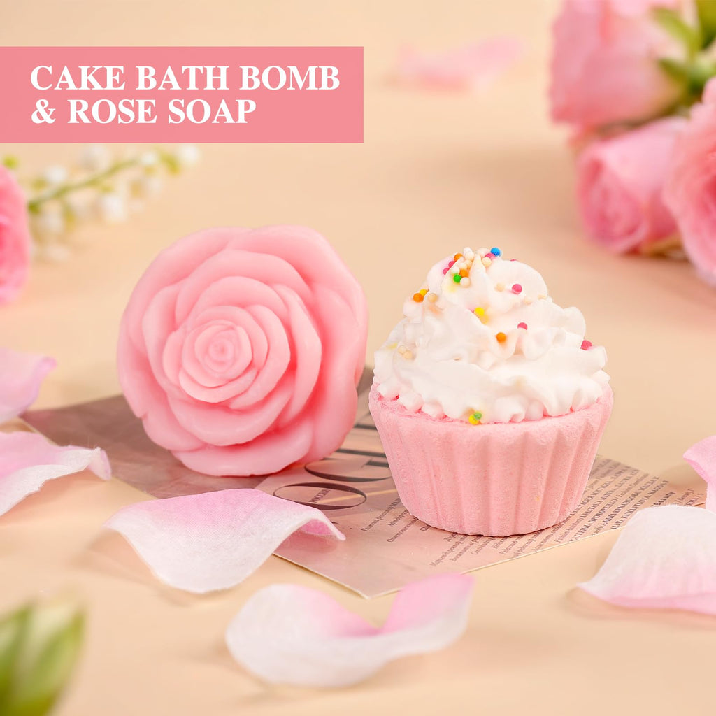 13PCS Spa Self Care Gift Basket Set Rose D361