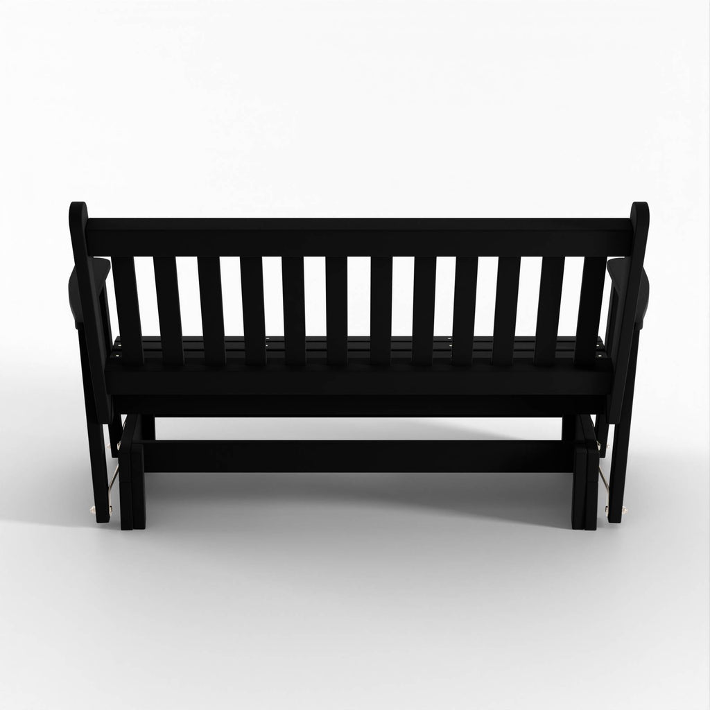 Black 4 Foot Wooden Porch Glider C726822