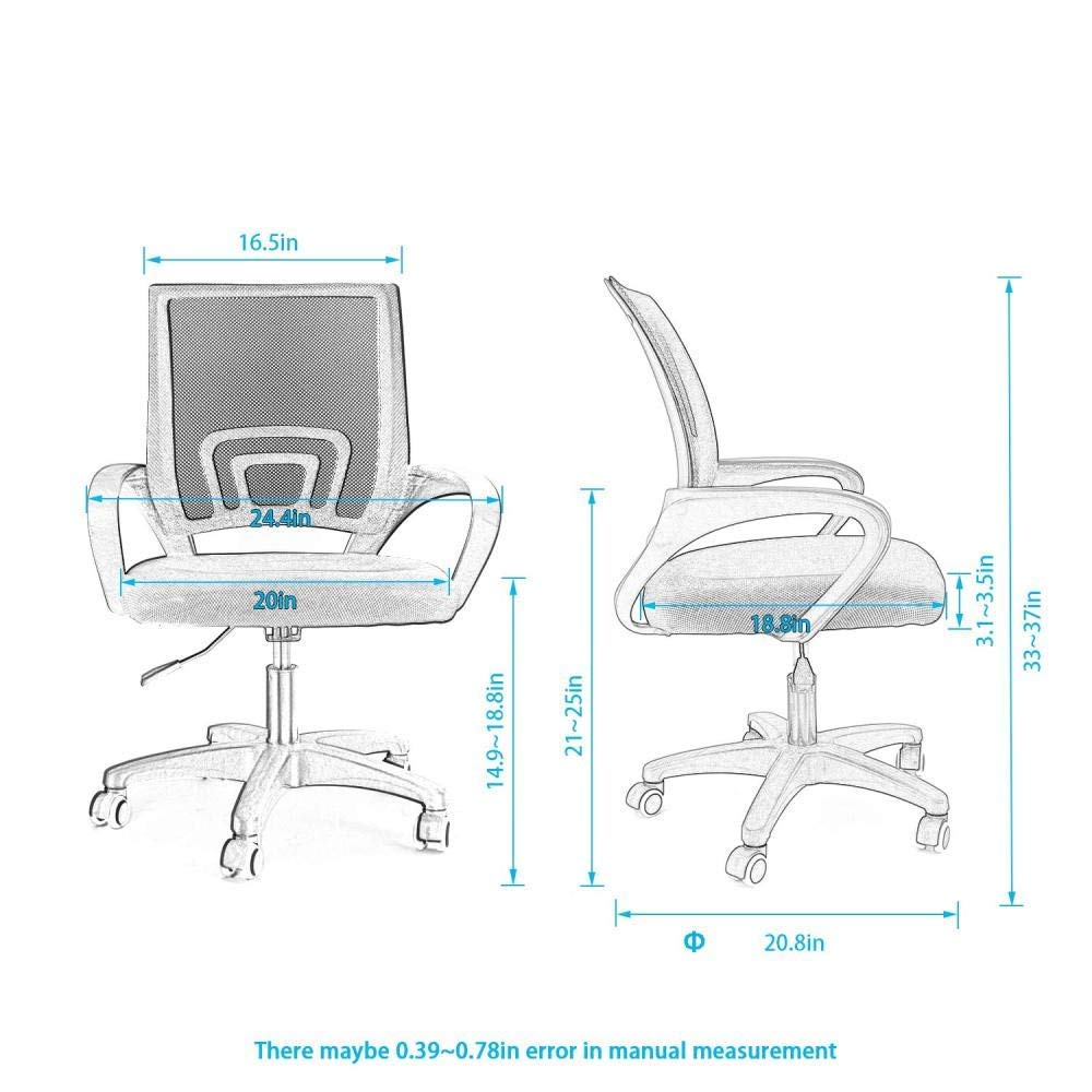 Orange Ergonomic Mesh and Leather High Back Office Chair Y33630