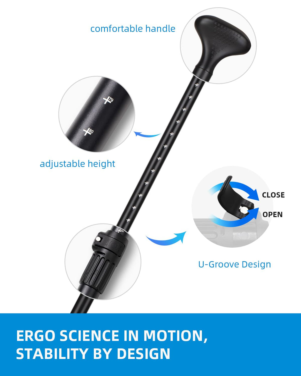 Adjustable Aluminum Alloy SUP Paddle V2401
