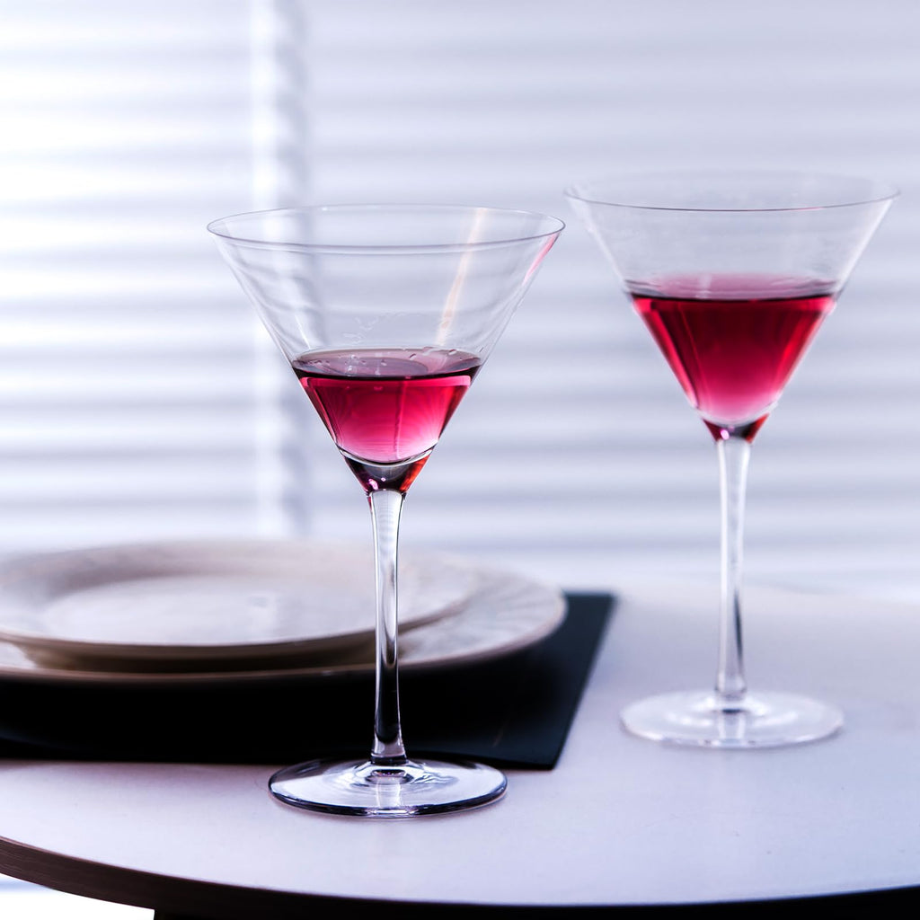 Martini Glasses Set of 4 Hand Blown 9.5oz O47283