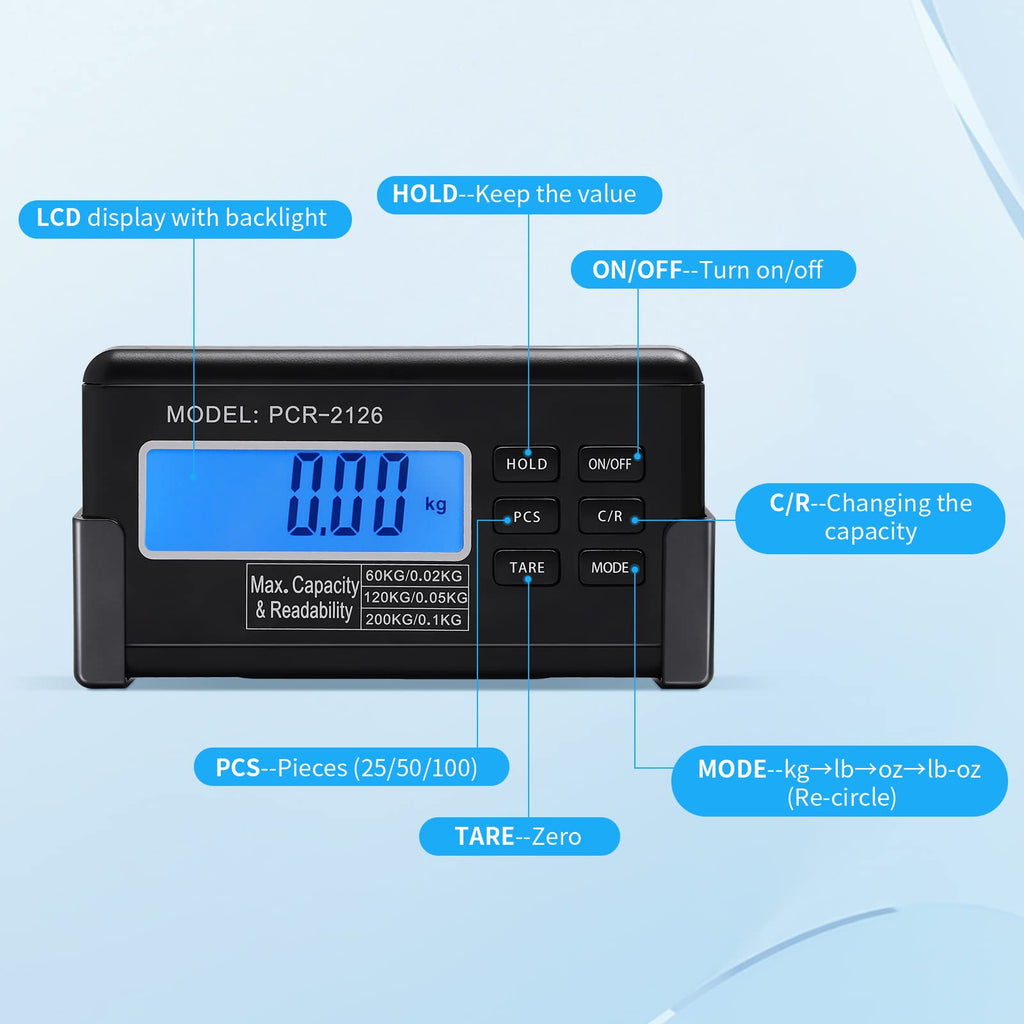 Heavy Duty Digital Livestock Scale with LCD Display Y51279