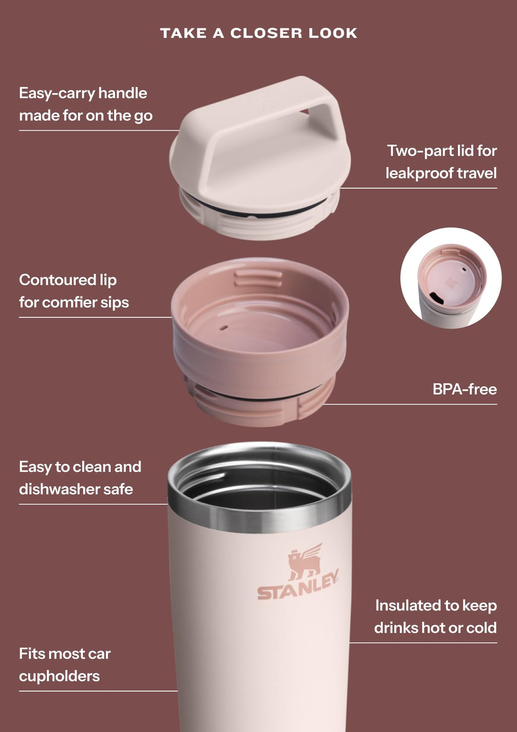 16 oz Black Travel Mug P276844