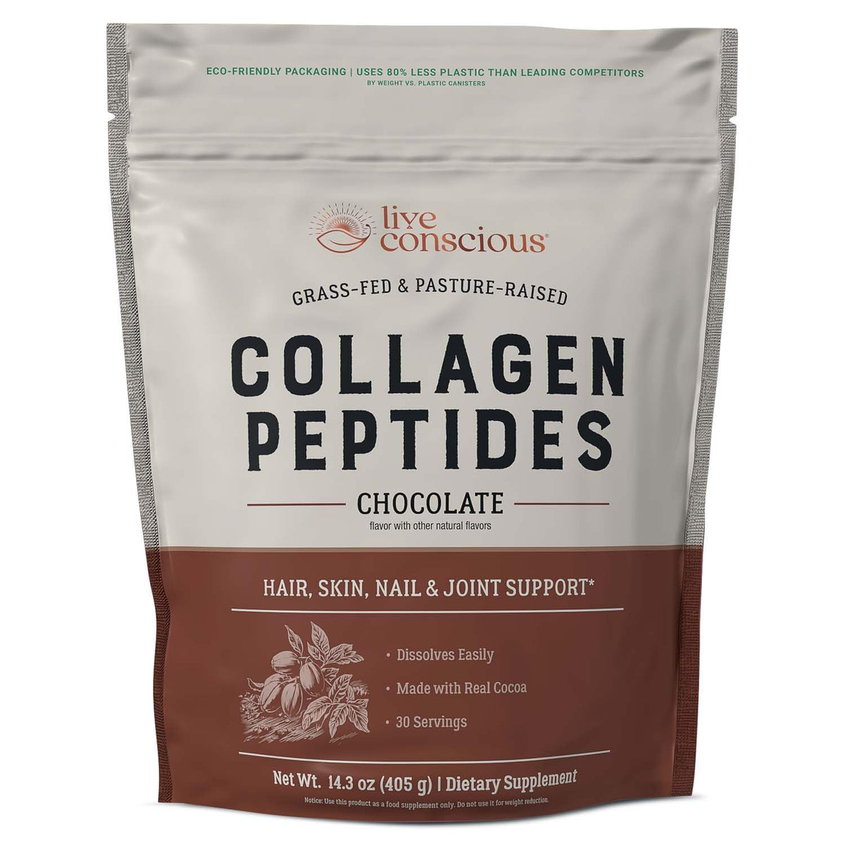 Chocolate Collagen Peptides Powder 15oz W780