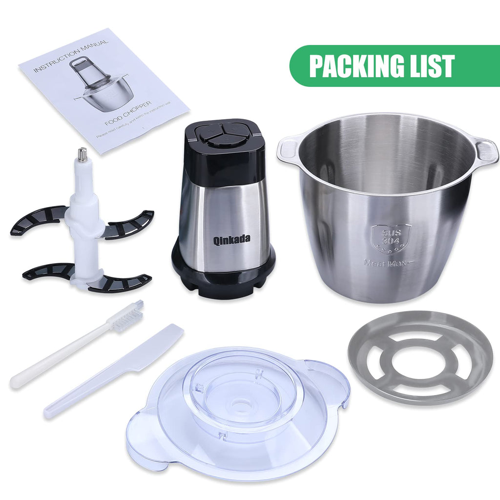 Food Processor 500W Meat Grinder 14Cup Stainless Steel Bowl J524