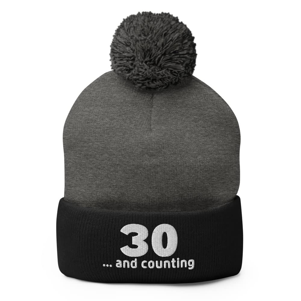 30th Birthday Pom Pom Beanie Winter Hat A115