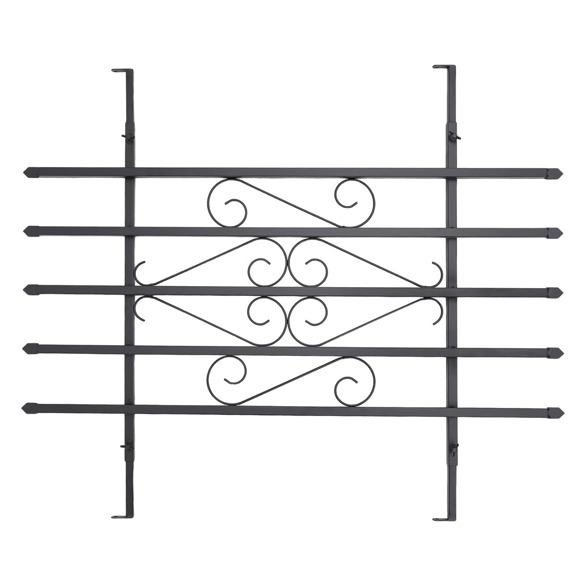 24 x 36 Inch Heavy Duty Iron Window Security Bars, Black 2 Pack R365