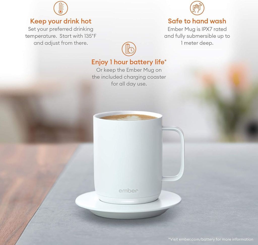 10oz White Temperature Control Smart Mug V40848