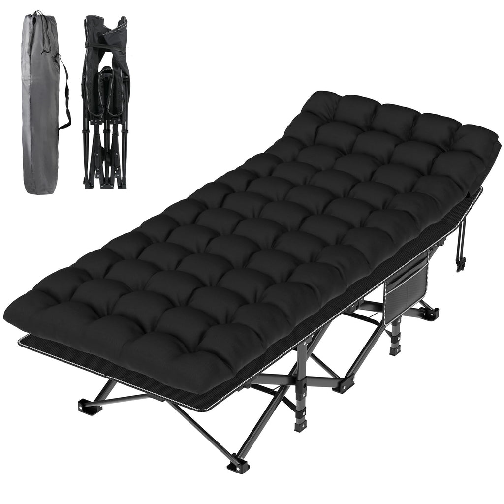 Folding Camp Cot with Cushion X6596