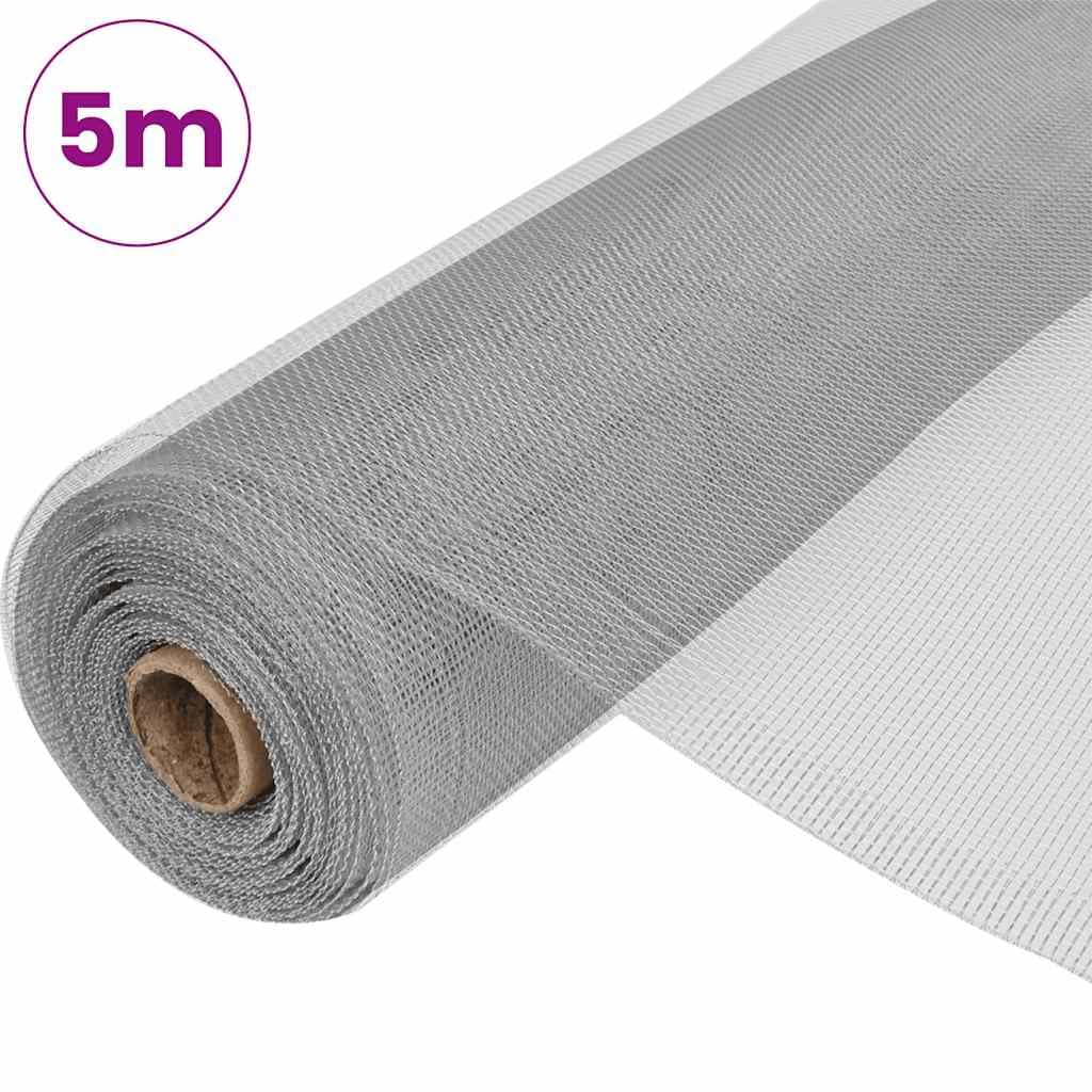 Aluminum Mesh Screen 39.4x196.9 Inches Silver B78962