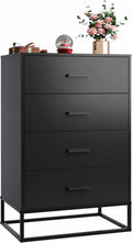 Black 4 Drawer Wooden Dresser S911227