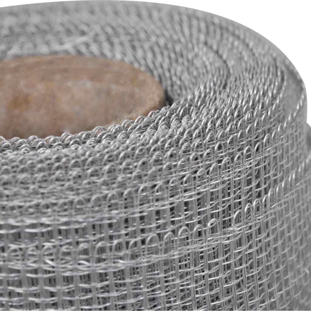 Aluminum Mesh Screen 39.4x196.9 Inches Silver B78962