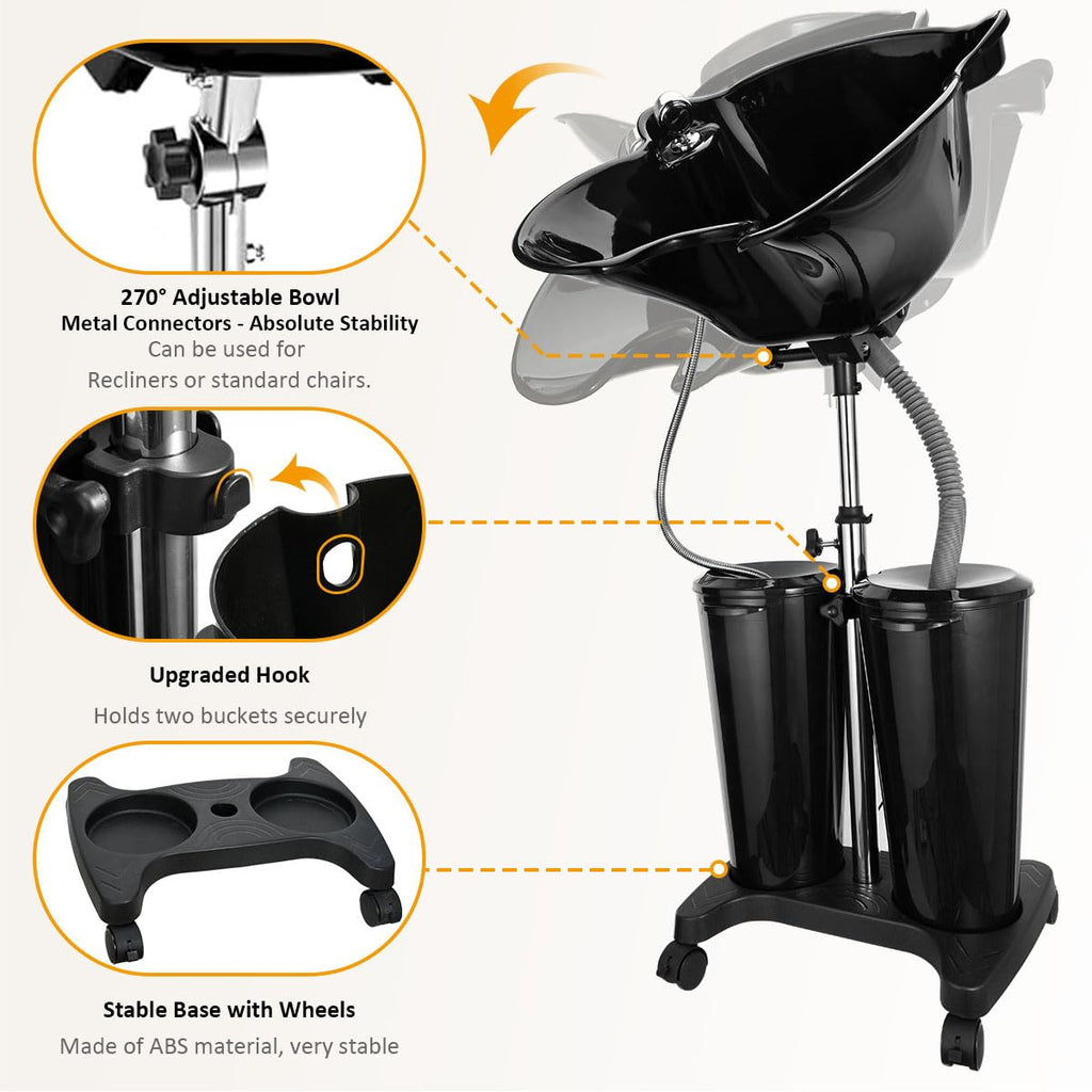 Portable Shampoo Bowl with Electric Pump A378