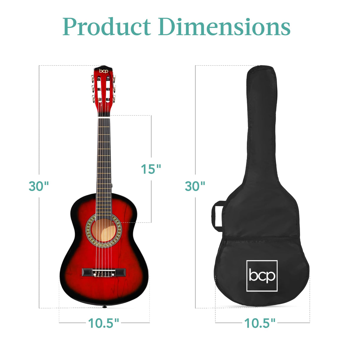30in Kids Acoustic Guitar Starter Kit with Case T799224