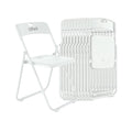 10 Pack White Plastic Folding Chairs P425