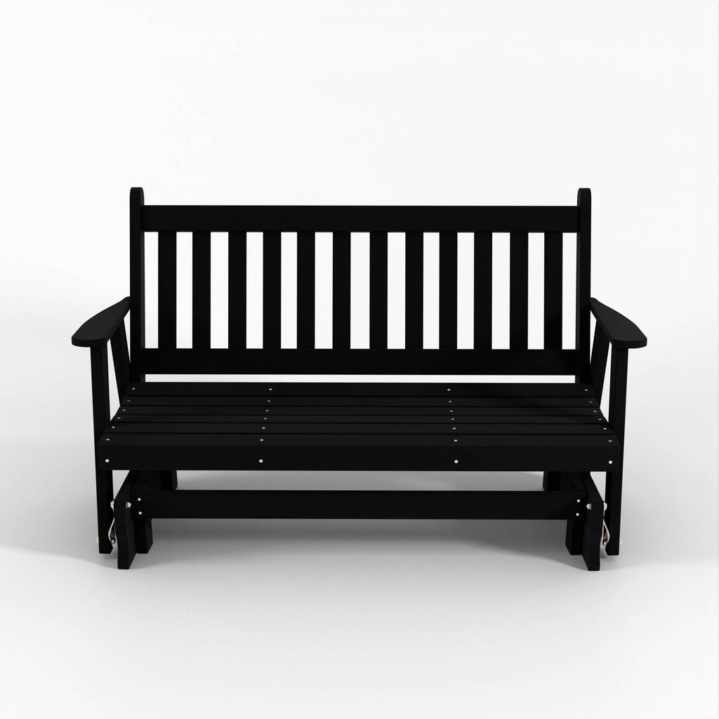 Black 4 Foot Wooden Porch Glider C726822