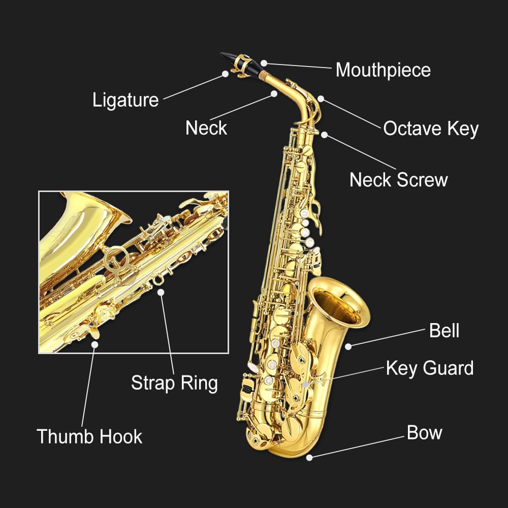 Eb Alto Saxophone Full Kit with Carrying Case U506