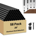 56 Pack 26 inch Black Round Aluminum Balusters I95421