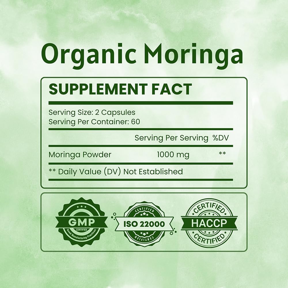 1000 mg Moringa Capsules A334385