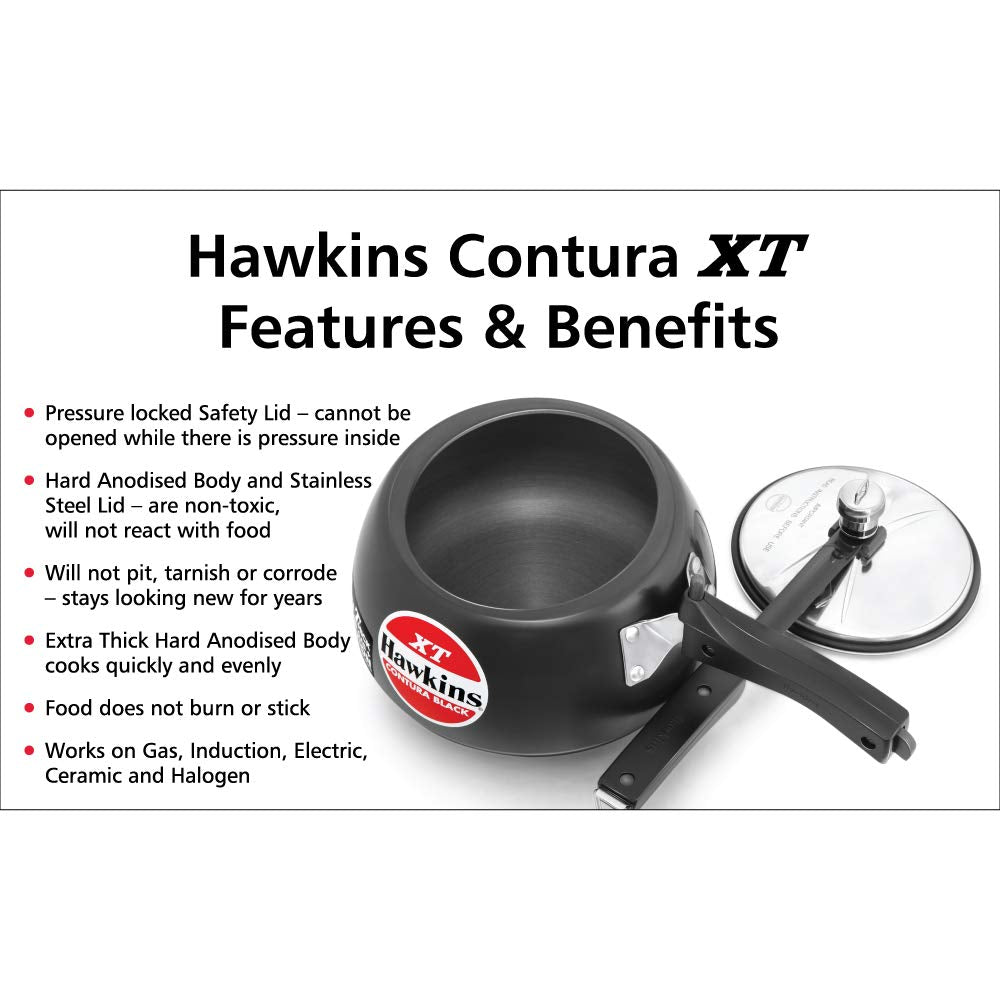 Black 2 Liter Pressure Cooker E460540