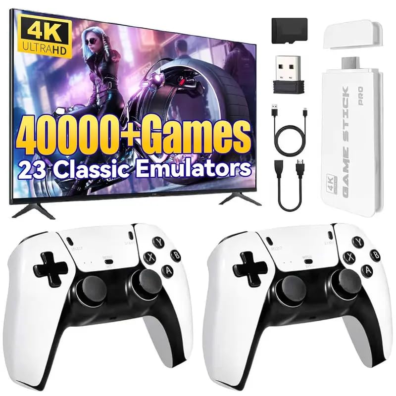 4K Wireless Retro Game Stick with 40000 Games and 26 Emulators K651