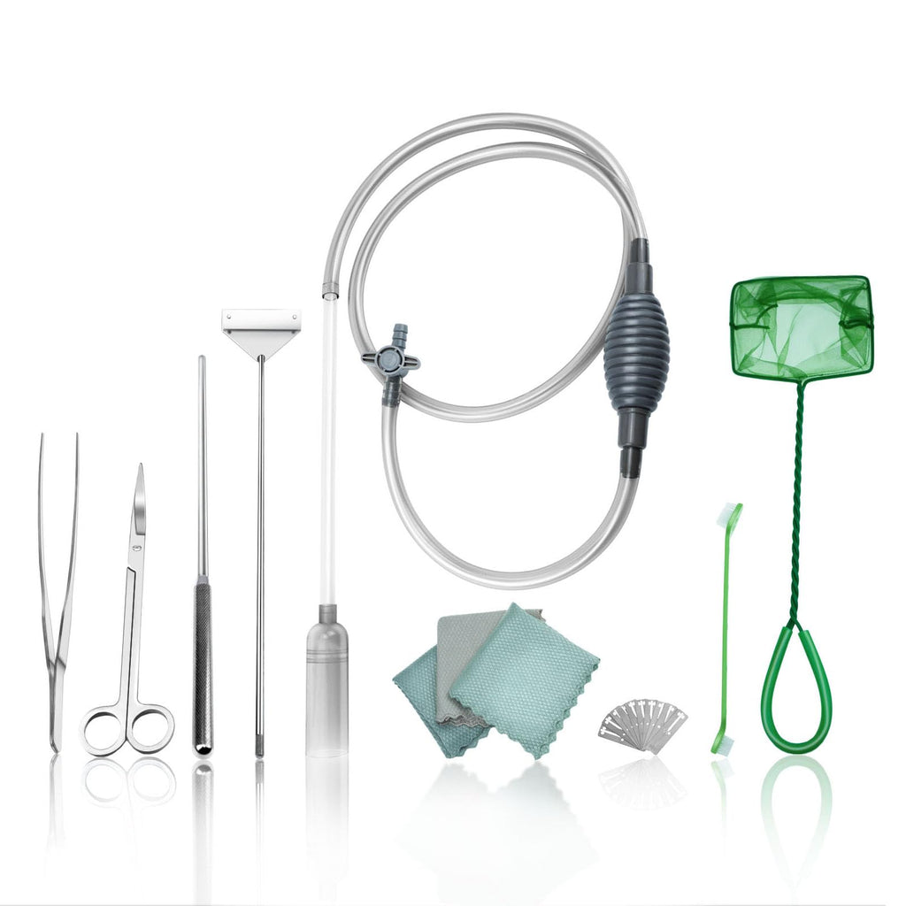 Fish Tank Cleaning Kit with Aquarium Siphon, Fish Net, and Algae Scraper T698389
