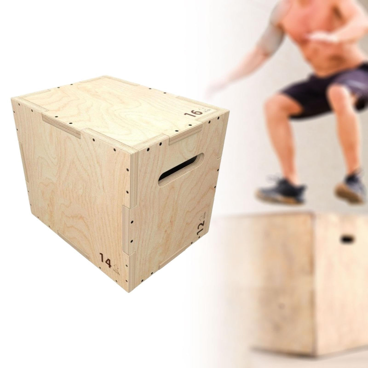 Wood Jump Box with Handles A23347