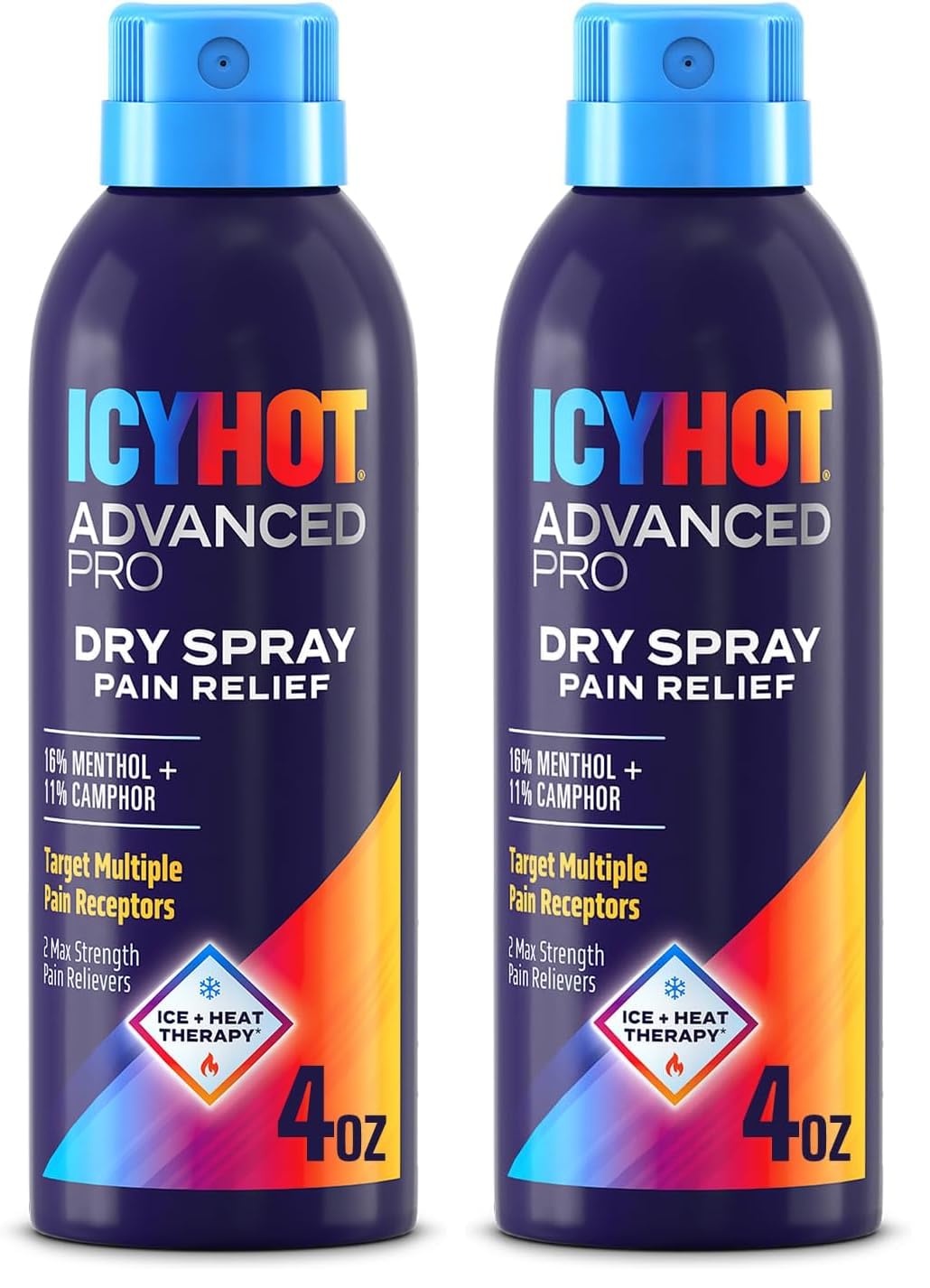 Pain Relief Dry Spray 4 oz with Menthol & Camphor Pack of 2 A4444