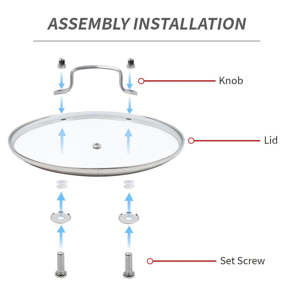 10" Tempered Glass Pan Lid with Steam Vent F683