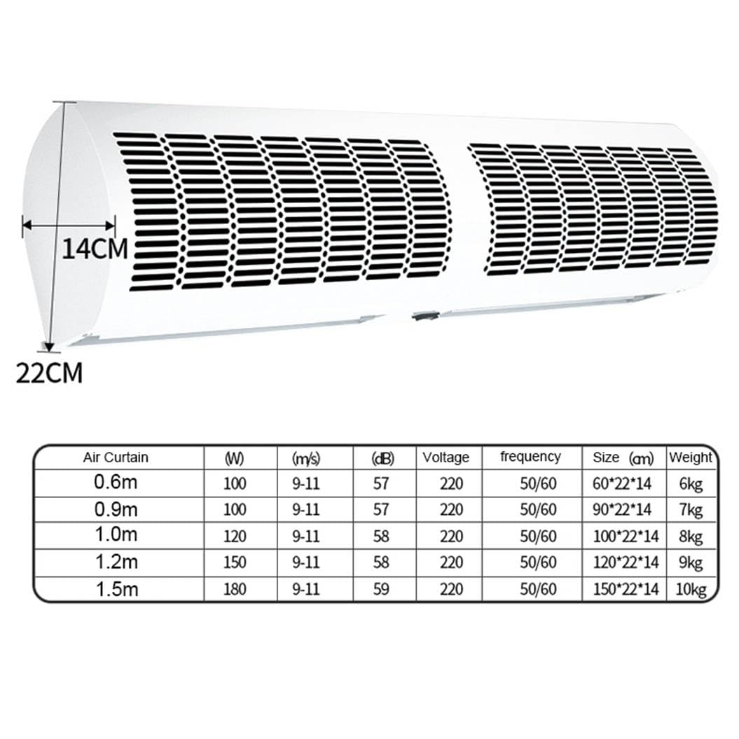 Over Door Air Curtain 60cm 2 Wind Speeds Remote Control V704