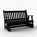 Black 4 Foot Wooden Porch Glider C726822