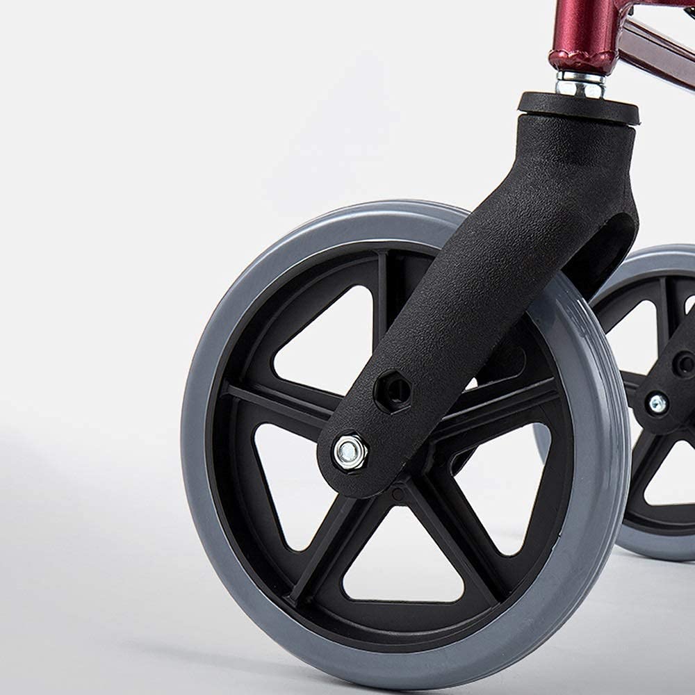 4 Wheeled Folding Rollator Walker with Padded Seat and Backrest G77152