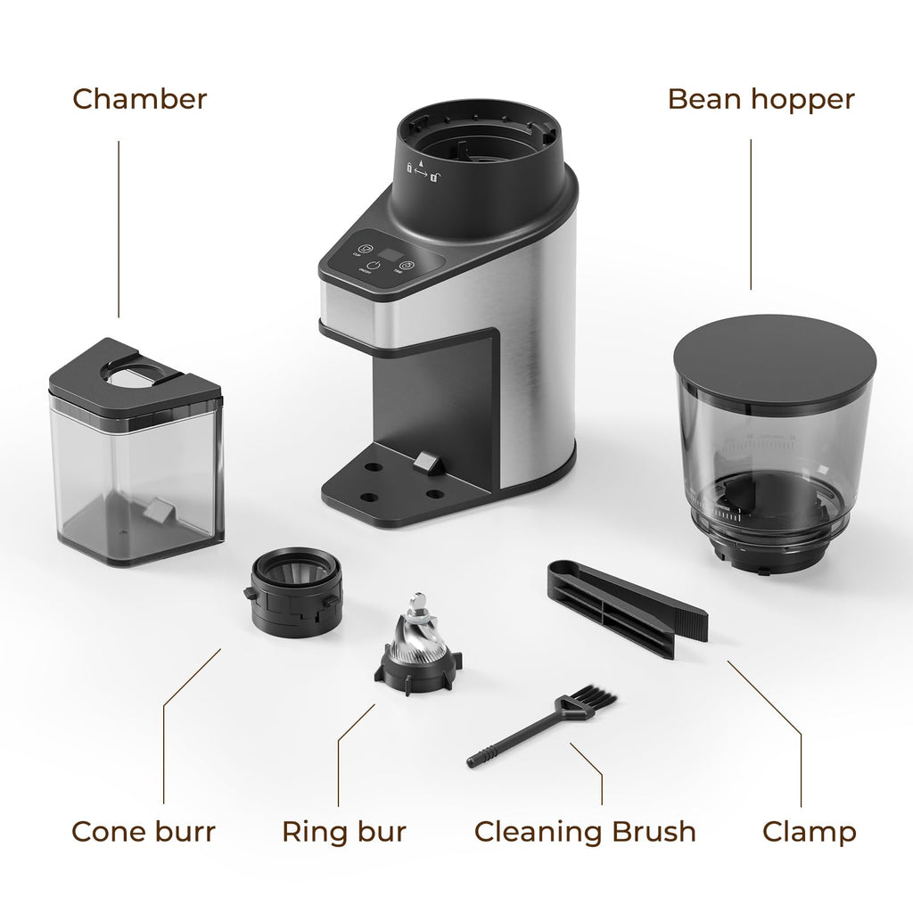 Conical Burr Coffee Grinder, 60 Settings, Black P438633