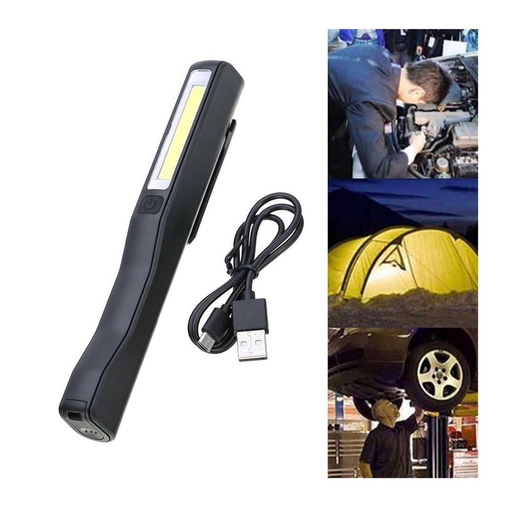 2-Pack Rechargeable LED COB Work Light 240LM Magnetic Portable Lamp USB Charging(Blue) A164
