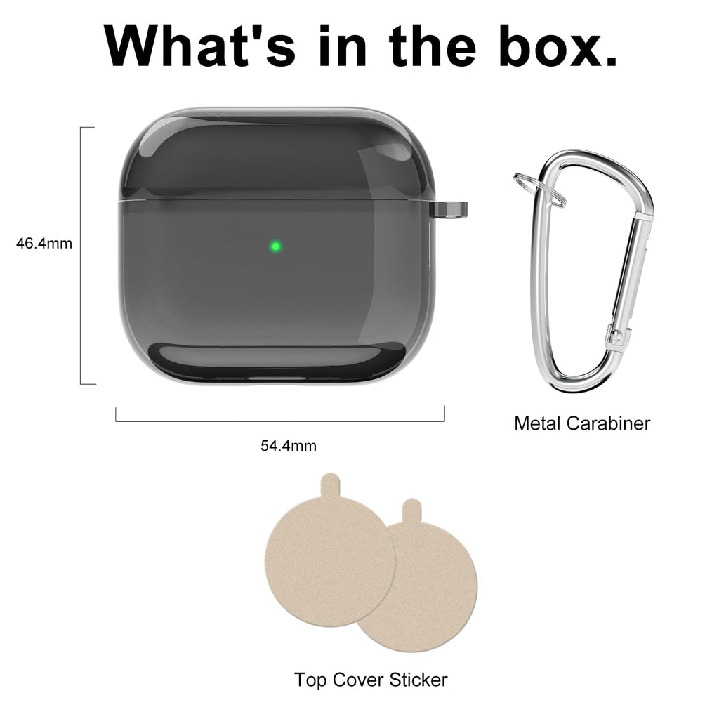 Clear Hard Plastic Airpods 3 Case with Keychain N49927