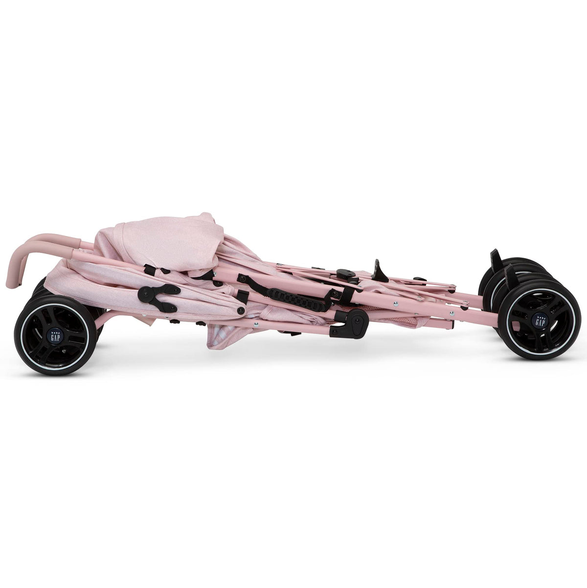 Lightweight Stroller with Recline, Compact Fold & Removable Parent Organizer, Pink Stripes K5134