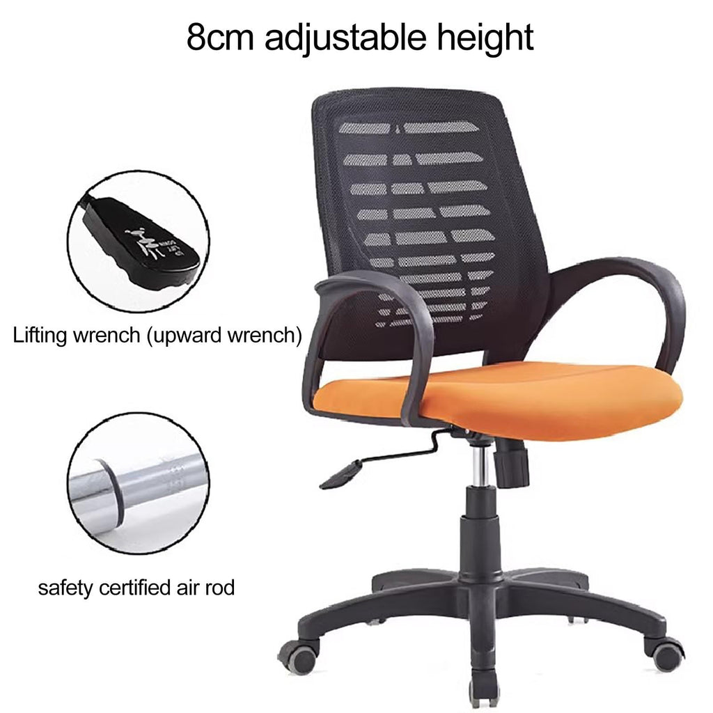 Orange Ergonomic Mesh Office Chair with Lumbar Support N51718