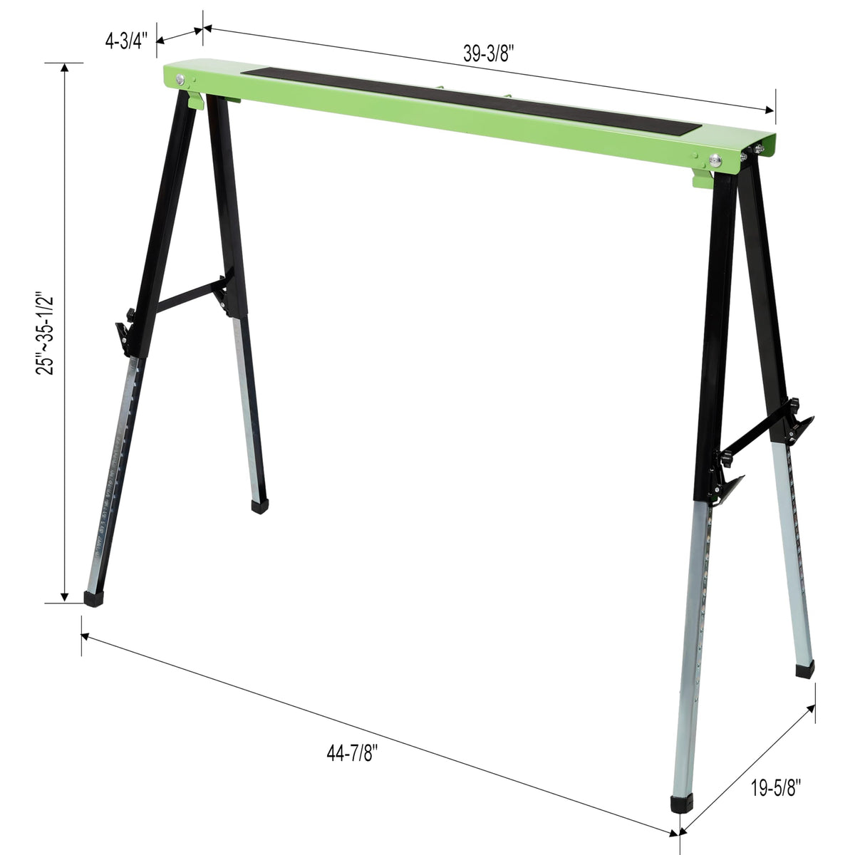 2-Pack Heavy-Duty Folding Sawhorses, 12-Position Adjustable, 660lbs Capacity R7080